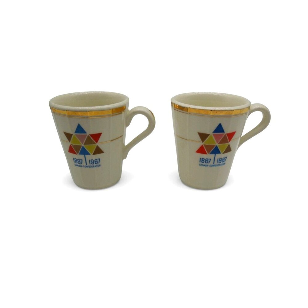 Hycroft Canada Centennial Confederation Mugs 1967 Vintage